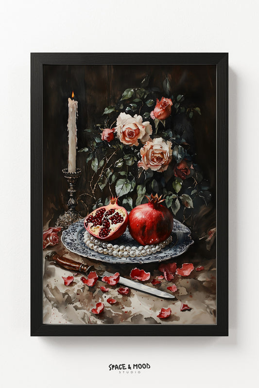 Pomegranate Still Life IV