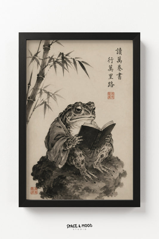 Frog Reading Bamboo