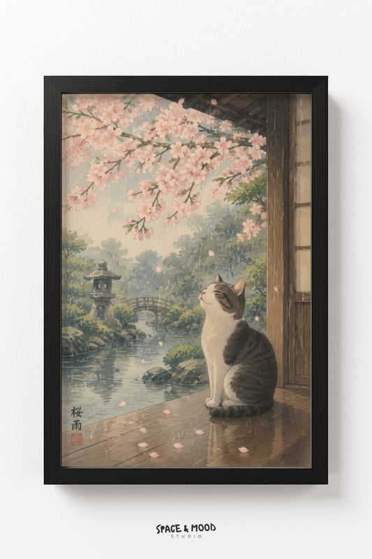 Cat Cherry Blossom