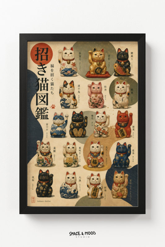 Maneki Neko Cat Grid