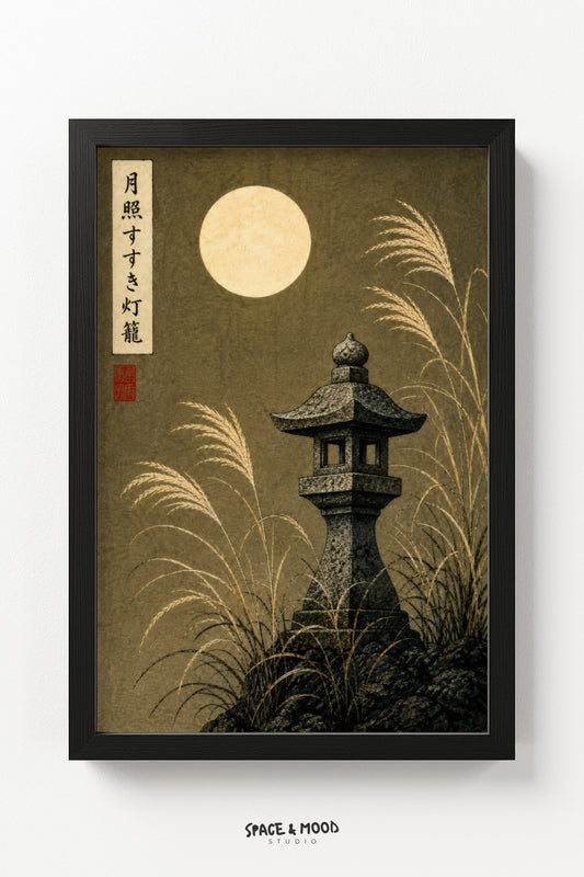 Stone Lantern Moonlight