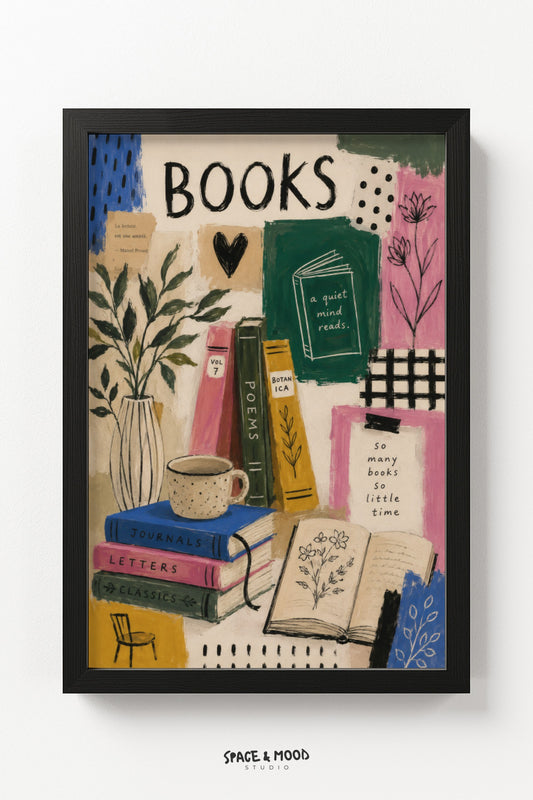 Books Coffee Collage