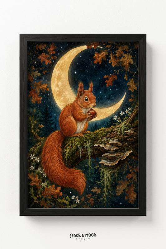 Squirrel Mushroom Moon