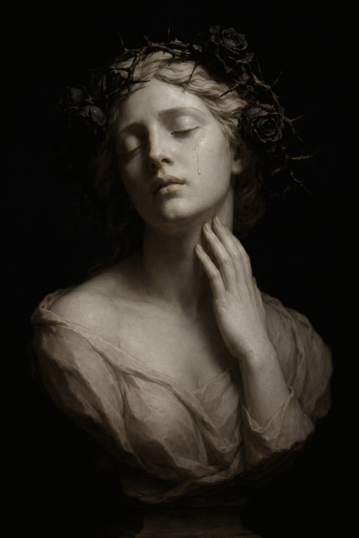 Weeping Marble Statue