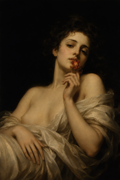 Muse with Flower