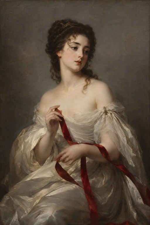 Crimson Ribbon Lady
