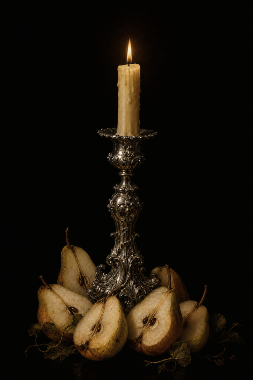 Pears and Candle
