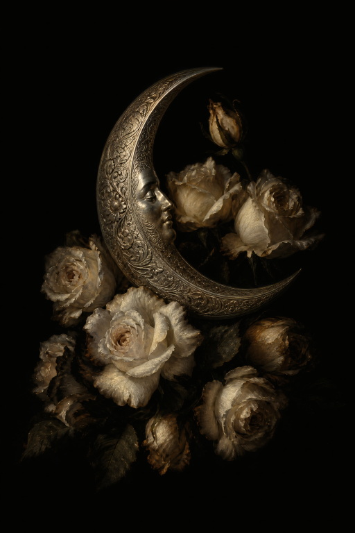 Crescent and Roses