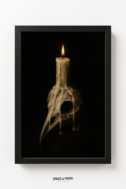 Bird Skull Candlestick