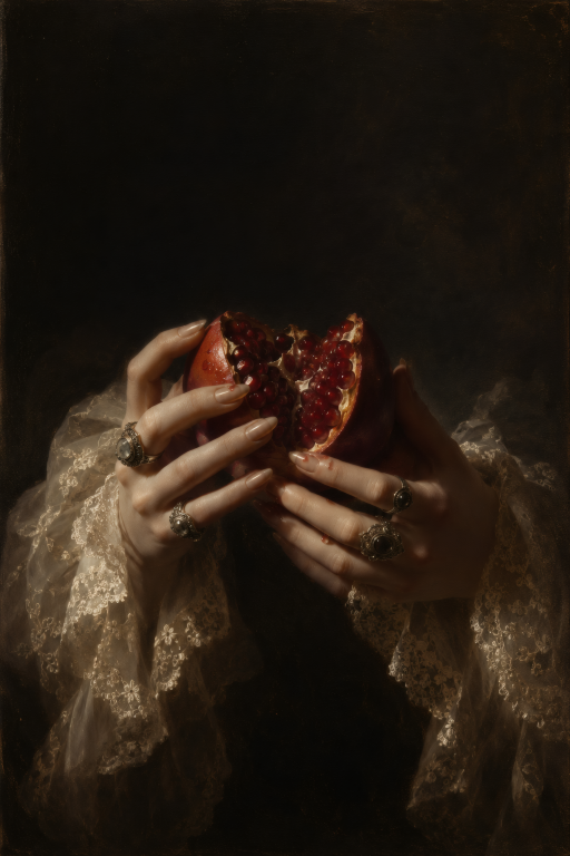 Pomegranate in Hands II