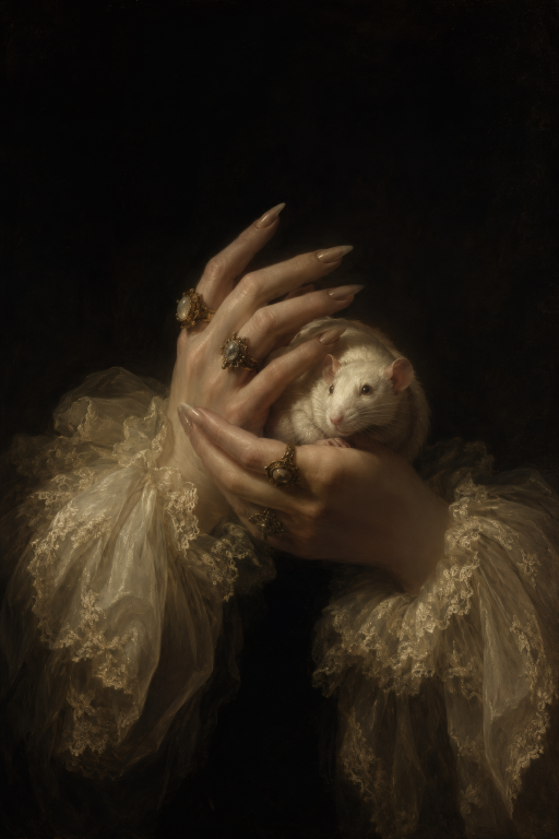 White Rat in Hands II