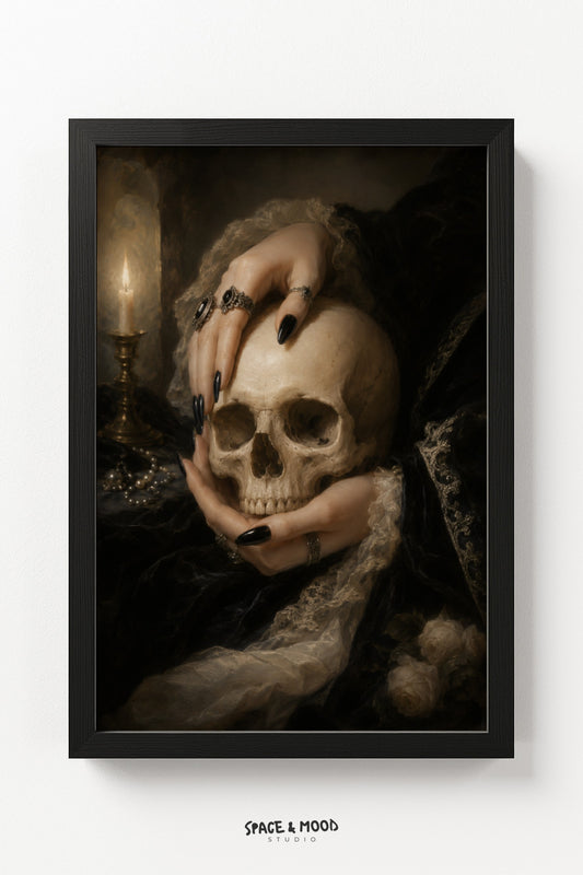 Skull in Palms