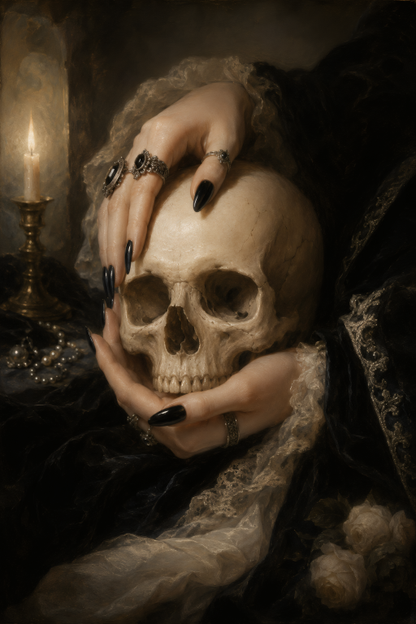 Skull in Palms