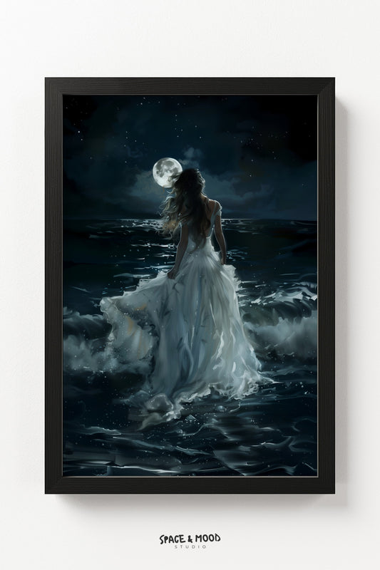 White Gown in Waves