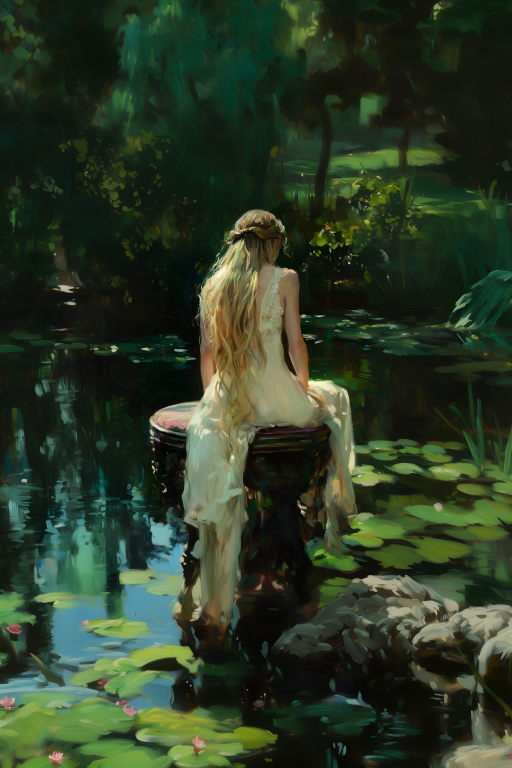 Sitting Among Lilies