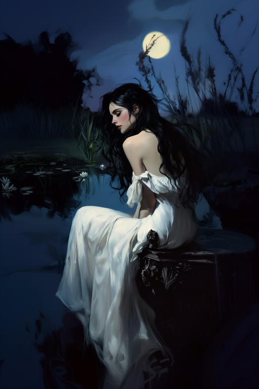 Moonlit Lake Muse