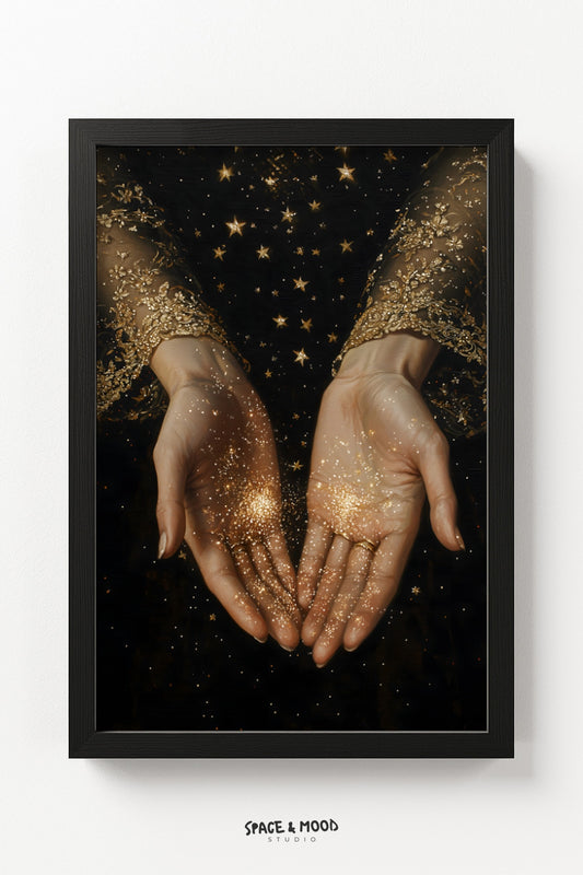 Golden Glitter Hands