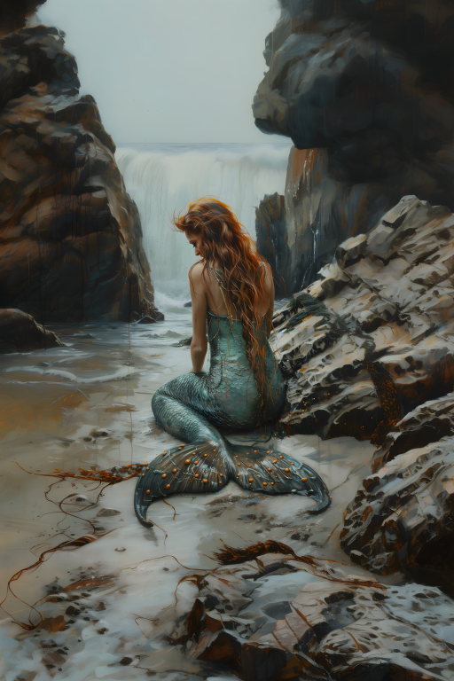 Mermaid on Rocks