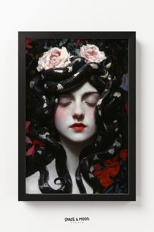 Medusa with Black Snakes