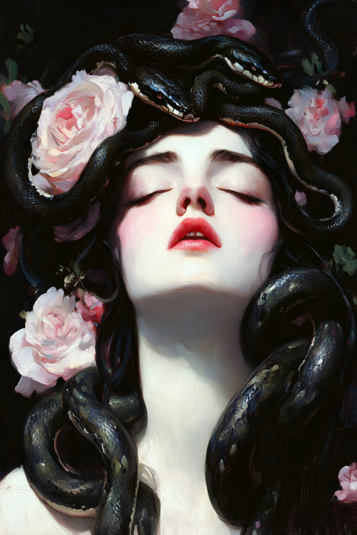 Pink Floral Medusa