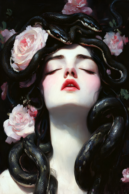 Pink Floral Medusa