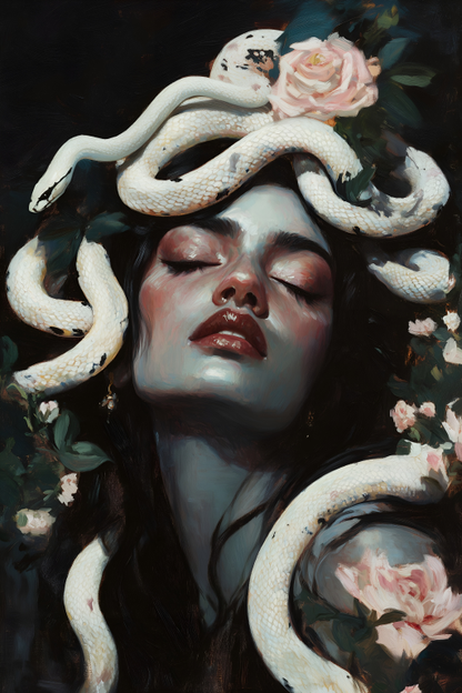White Snakes Medusa
