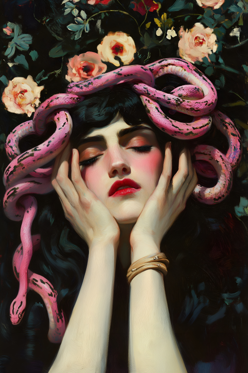 Pink Snake Medusa