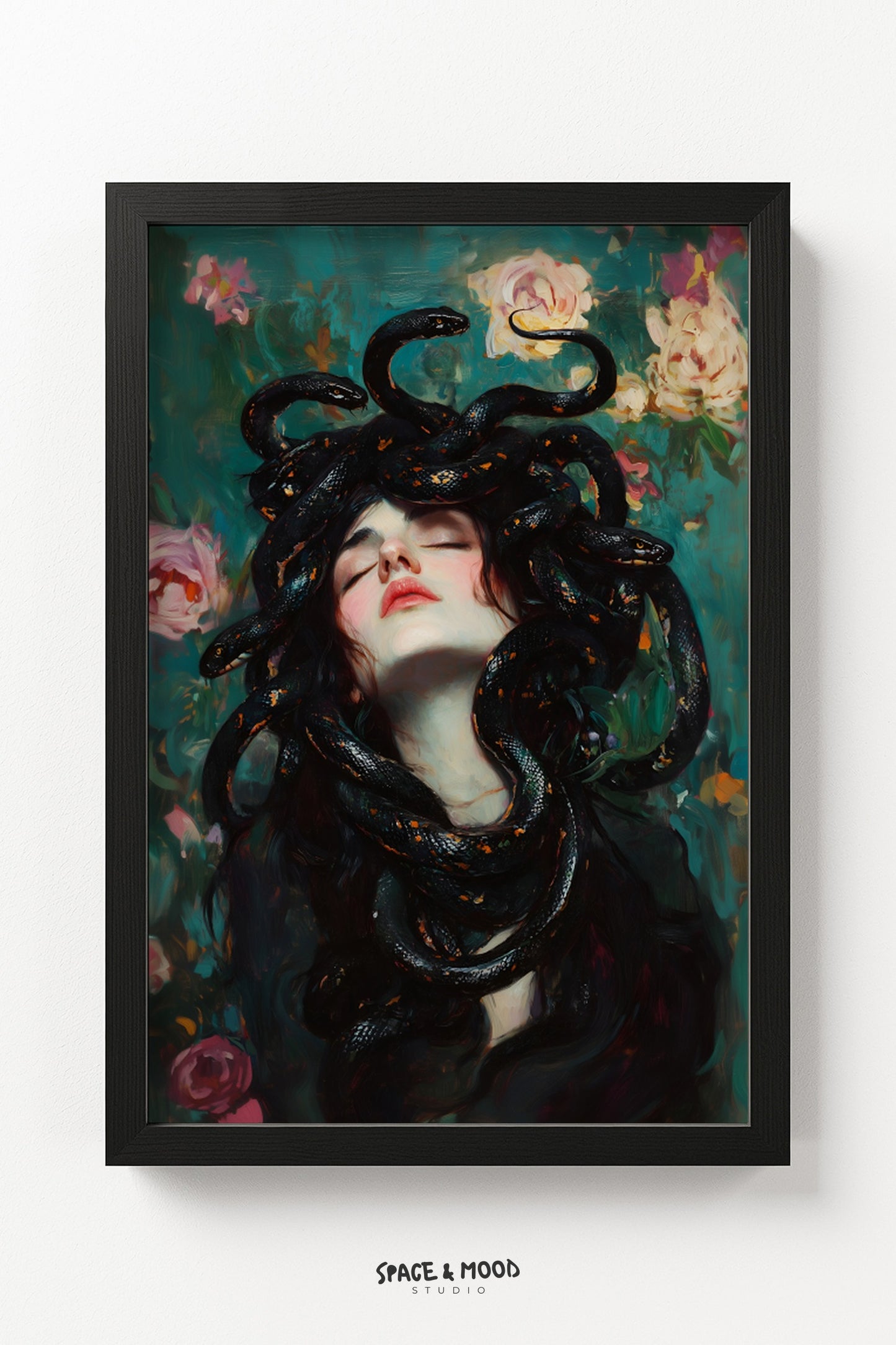 Teal Floral Medusa