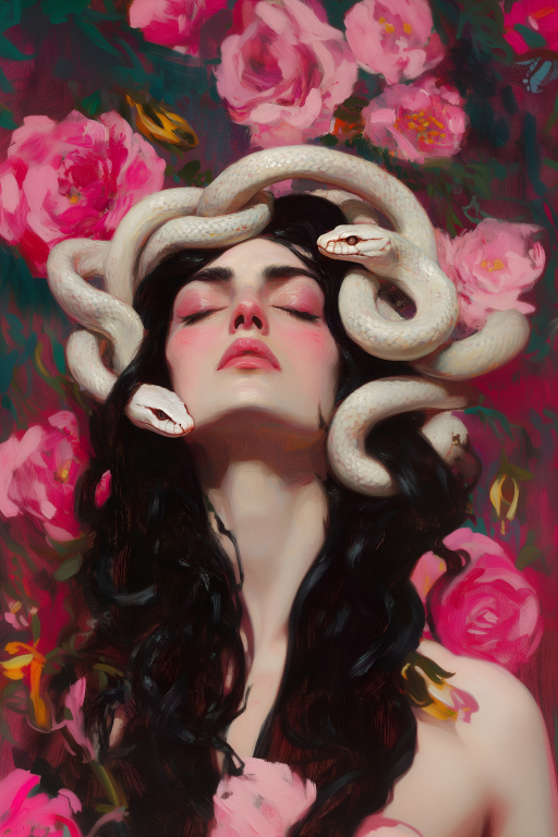 Pink Snakes Medusa
