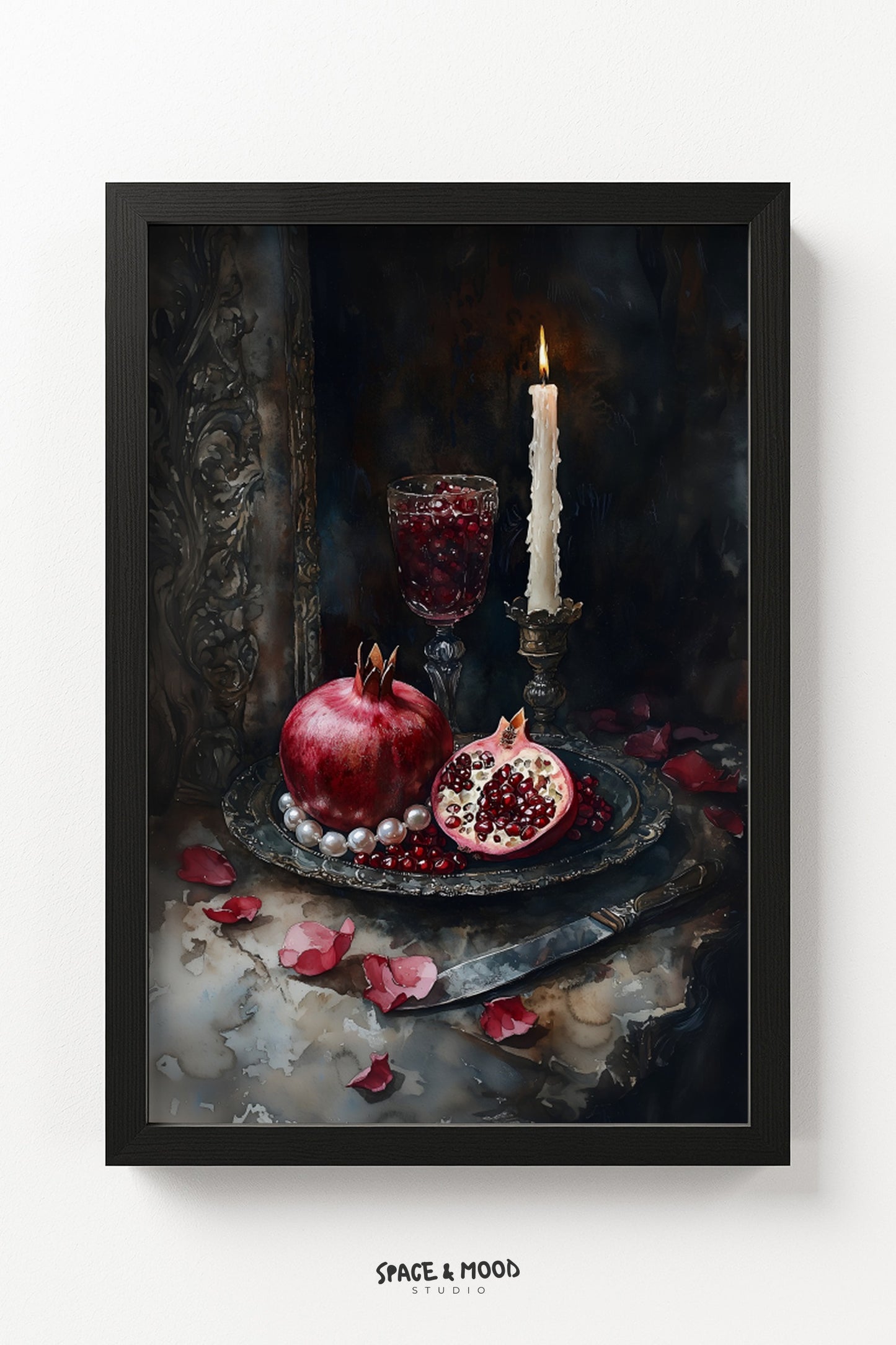 Pomegranate by Candlelight