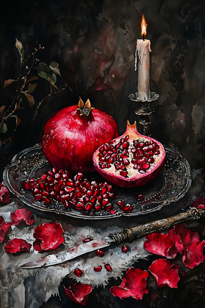 Pomegranate and Candle