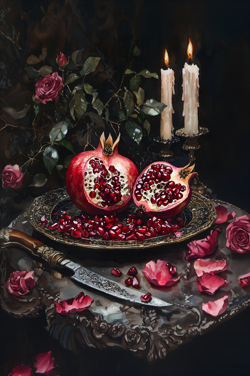 Pomegranate and Candles