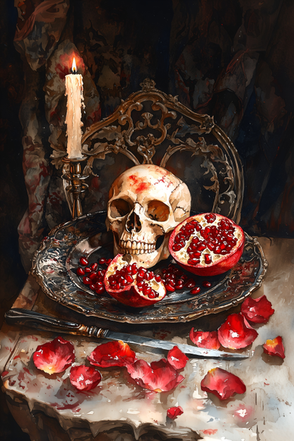 Skull and Pomegranate
