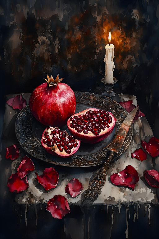 Pomegranate Still Life II