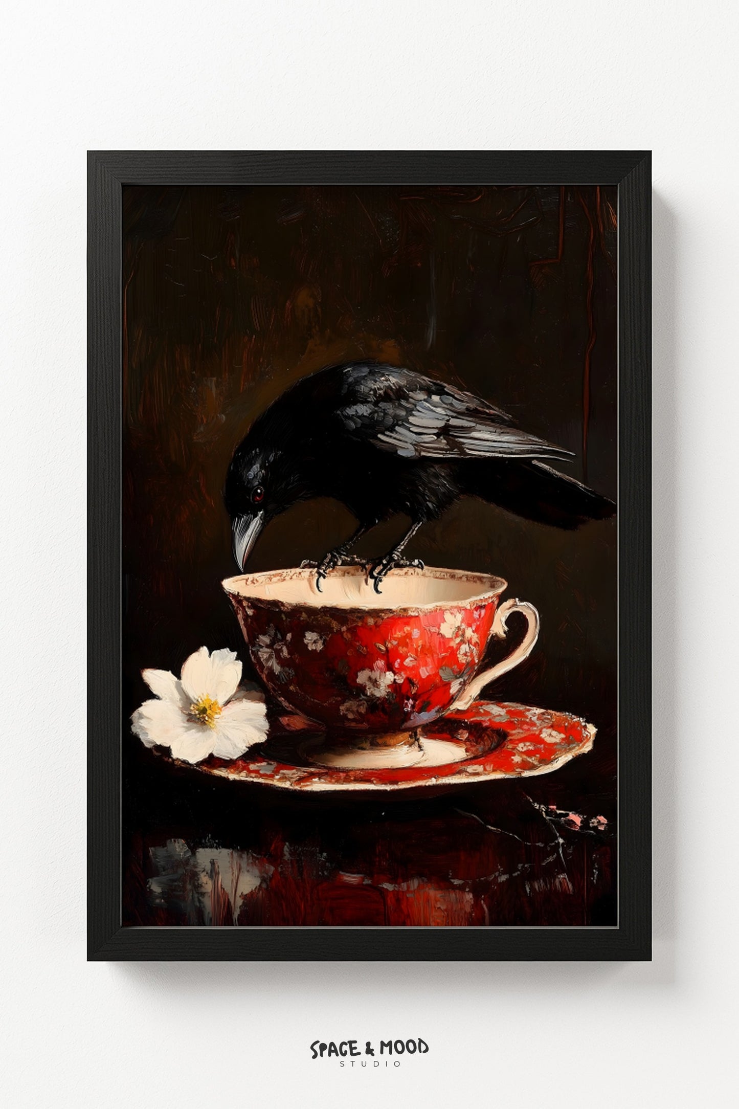 Raven and Red Cup
