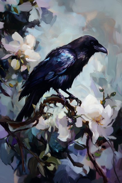 Raven in Bloom