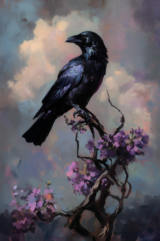 Raven and Blossoms