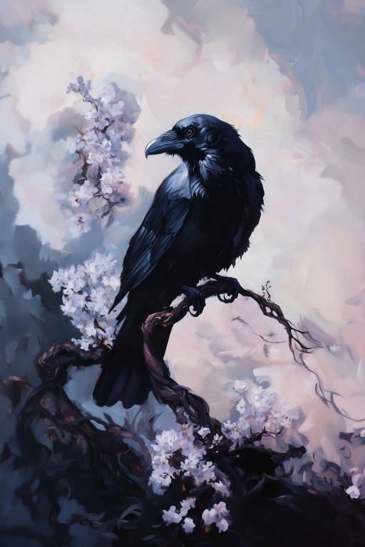 Raven's Floral Branch