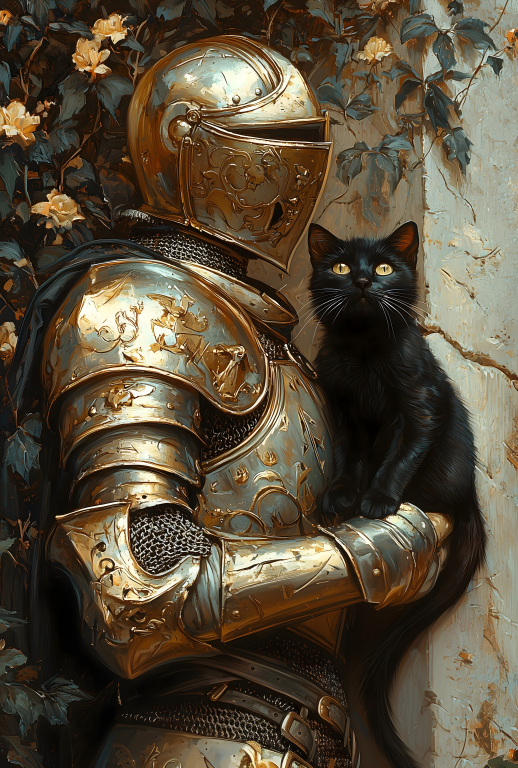 Knight and Black Cat