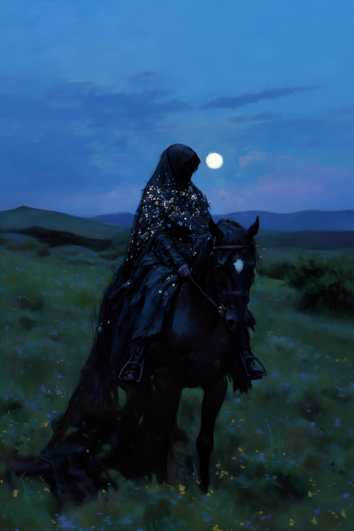 Black Horse at Dusk