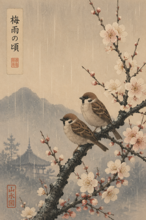 Sparrow Plum Blossom