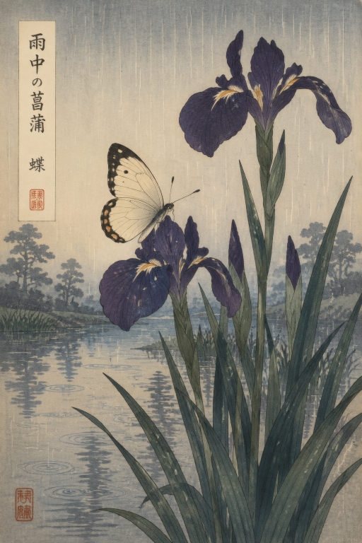Iris and Butterfly