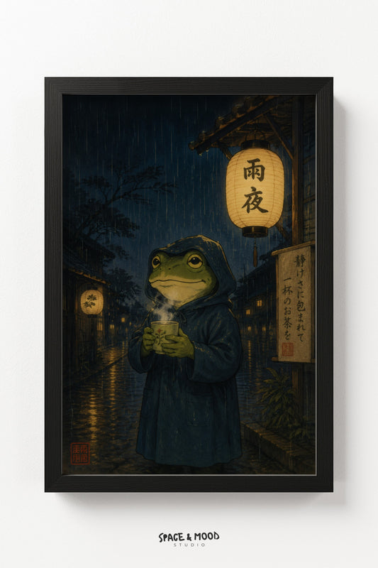 Frog Rainy Night