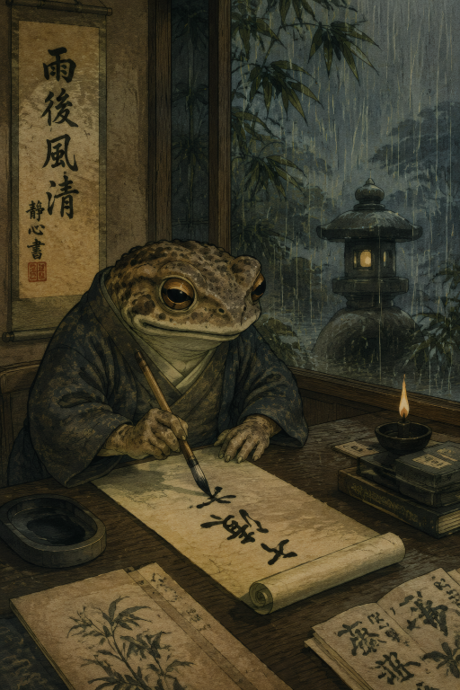 Frog Calligraphy