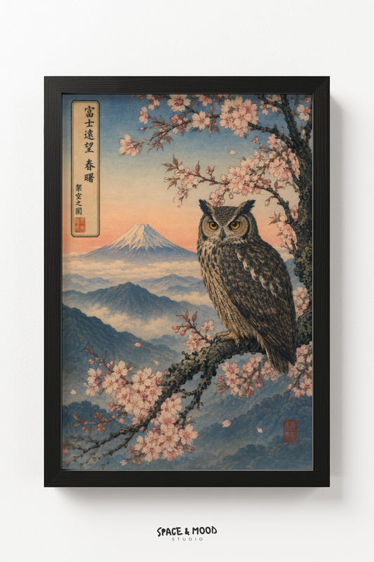 Owl Cherry Blossom Fuji