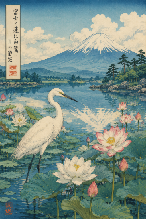 Egret Lotus Fuji