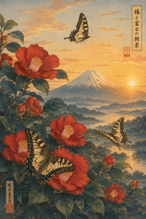 Butterfly Camellia Fuji