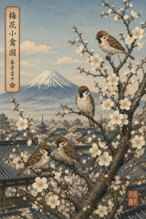 Sparrow Plum Blossom II