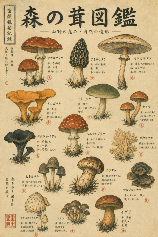 Forest Mushroom Chart