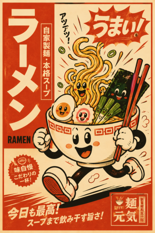 Ramen Mascot Poster